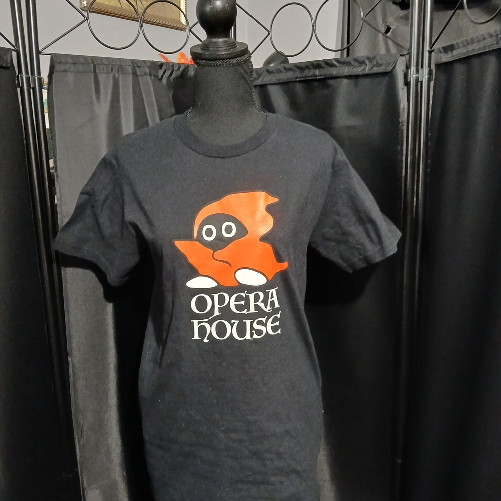NWT Opera House Black Short Sleeve Tee Women's Size Small Goth Grunge